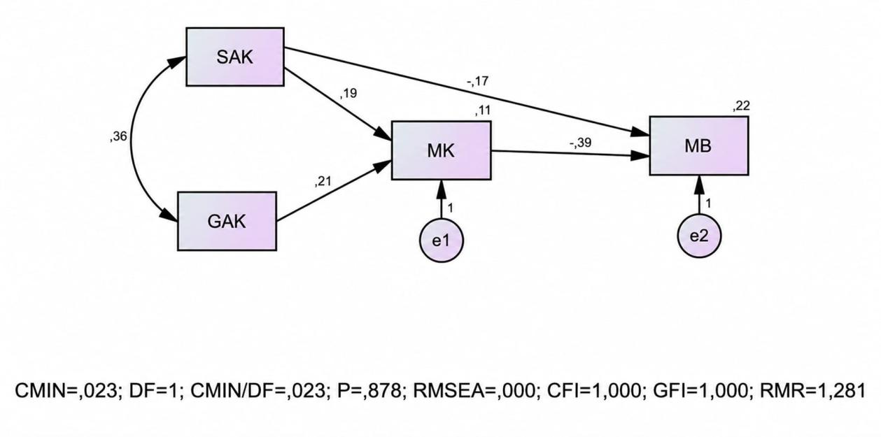 Akran matematik kaygısının öğrenci matematik kaygısı ve başarısı üzerine etkisi — Figure 5