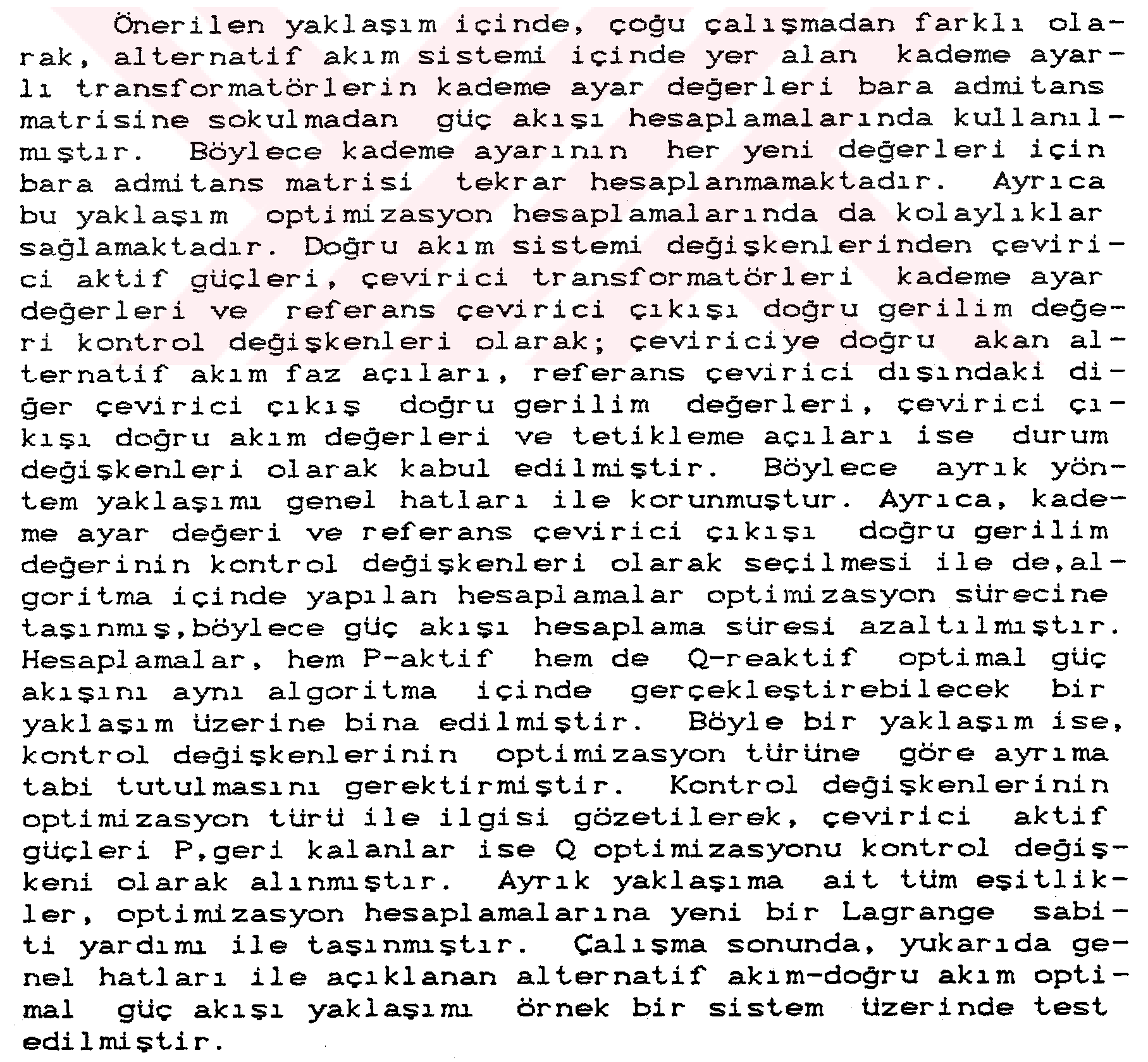 Alternatif akım-doğru akım sisteminde ayrık yöntem kullanımı ile optimal güç dağılımı hesabı için yeni bir yaklaşım — Figure 2