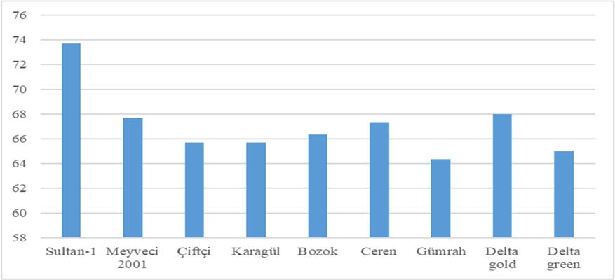 Ankara ili (Kalecik ilçesi) ekolojik koşullarında bazı yeşil mercimek çeşitlerinin tarımsal özelliklerinin belirlenmesi üzerine bir çalışma — Figure 6