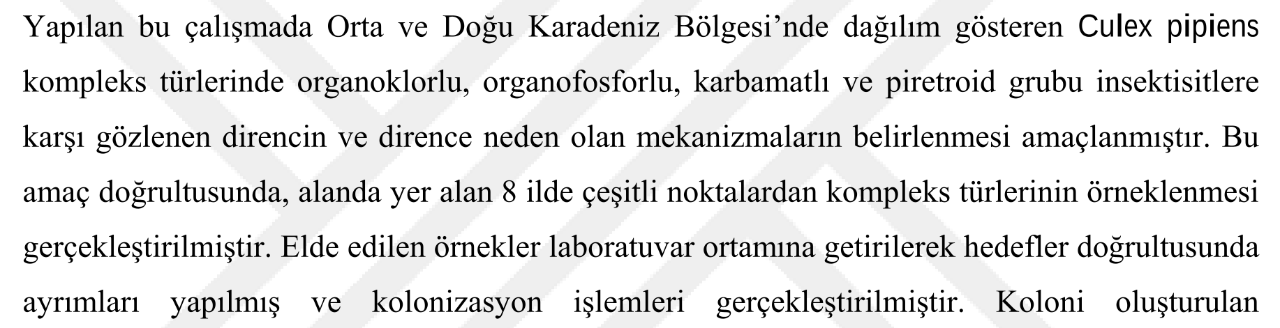 Biochemical insecticide resistance in Culex pipiens complex species that distributed Middle and Eastern Black Sea region — Şekil 5
