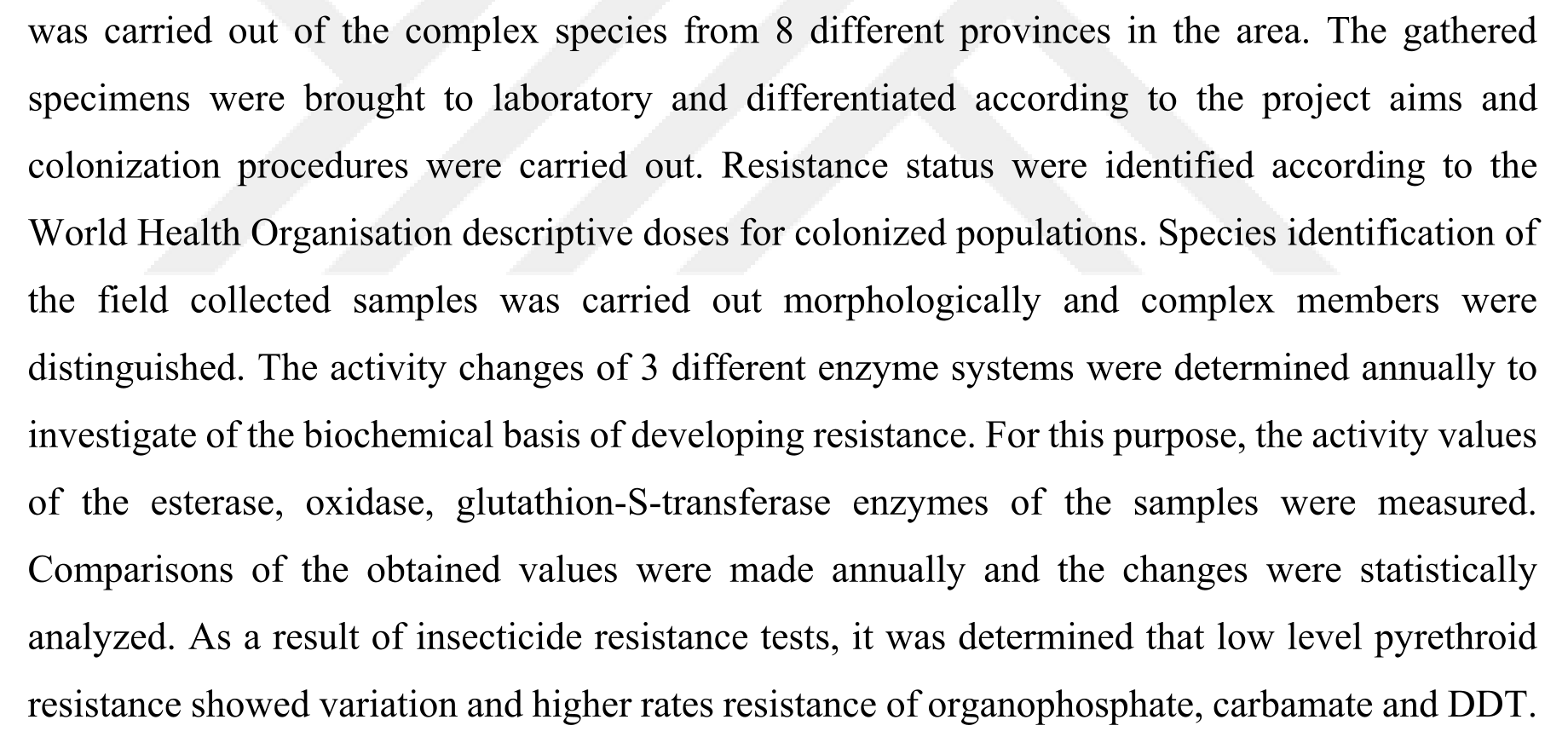 Biochemical insecticide resistance in Culex pipiens complex species that distributed Middle and Eastern Black Sea region — Şekil 6