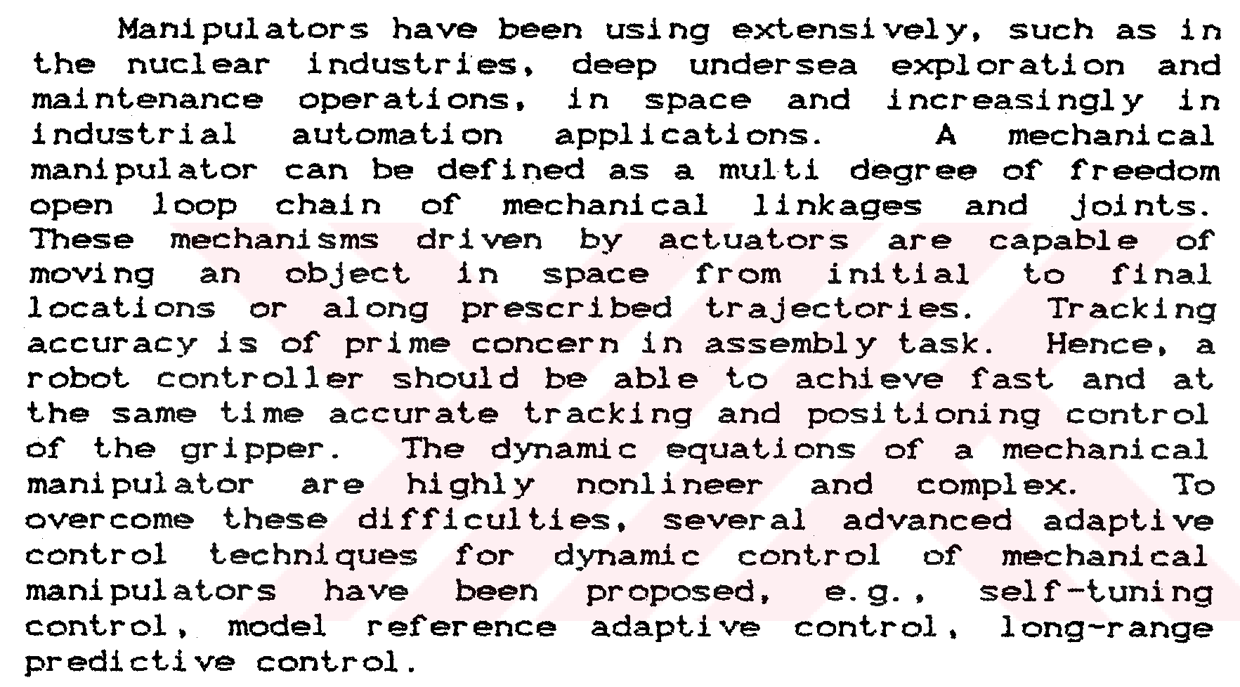 Bir robotik manipülatörün eklem ve kartezyen esaslı öngörülü kontrolu — Figure 1