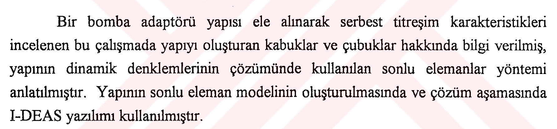 Bir uçak dış yükü yapısının dinamik davranışının incelenmesi — Şekil 4