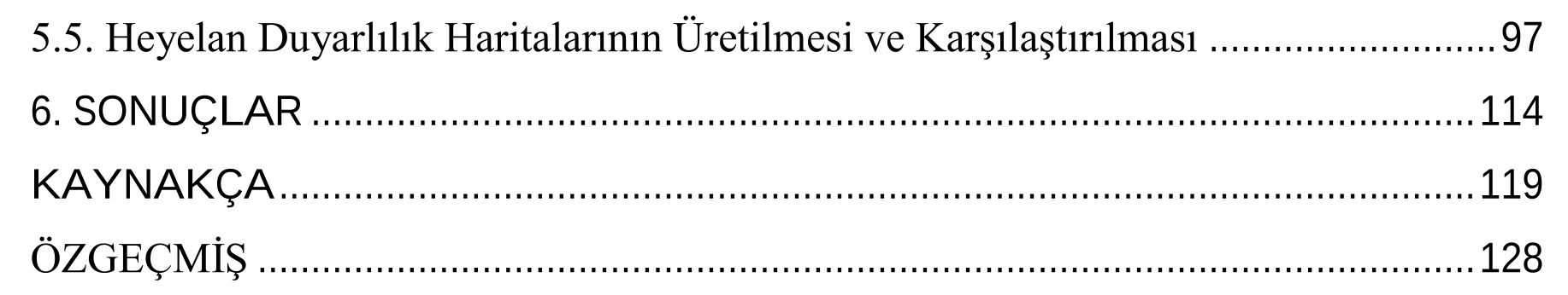 Integrated landslide susceptibility and risk mapping using geophysical data in Çayeli (Rize) district — Şekil 5