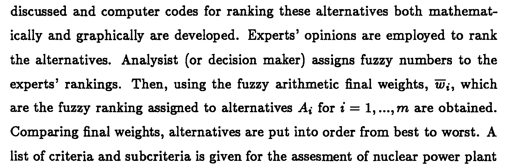 Computer imlementation of fuzzy decision making with an application to nuclear power plan site election — Figure 3