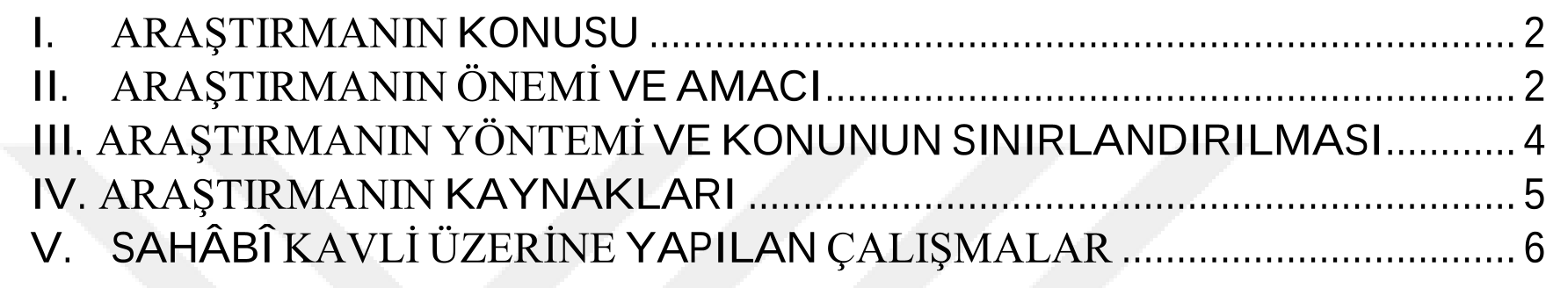 EBÛ HANÎFE’NİN DELİLLER HİYERARŞİSİNDE SAHÂBÎ KAVLİNİN KONUMU — Figure 6