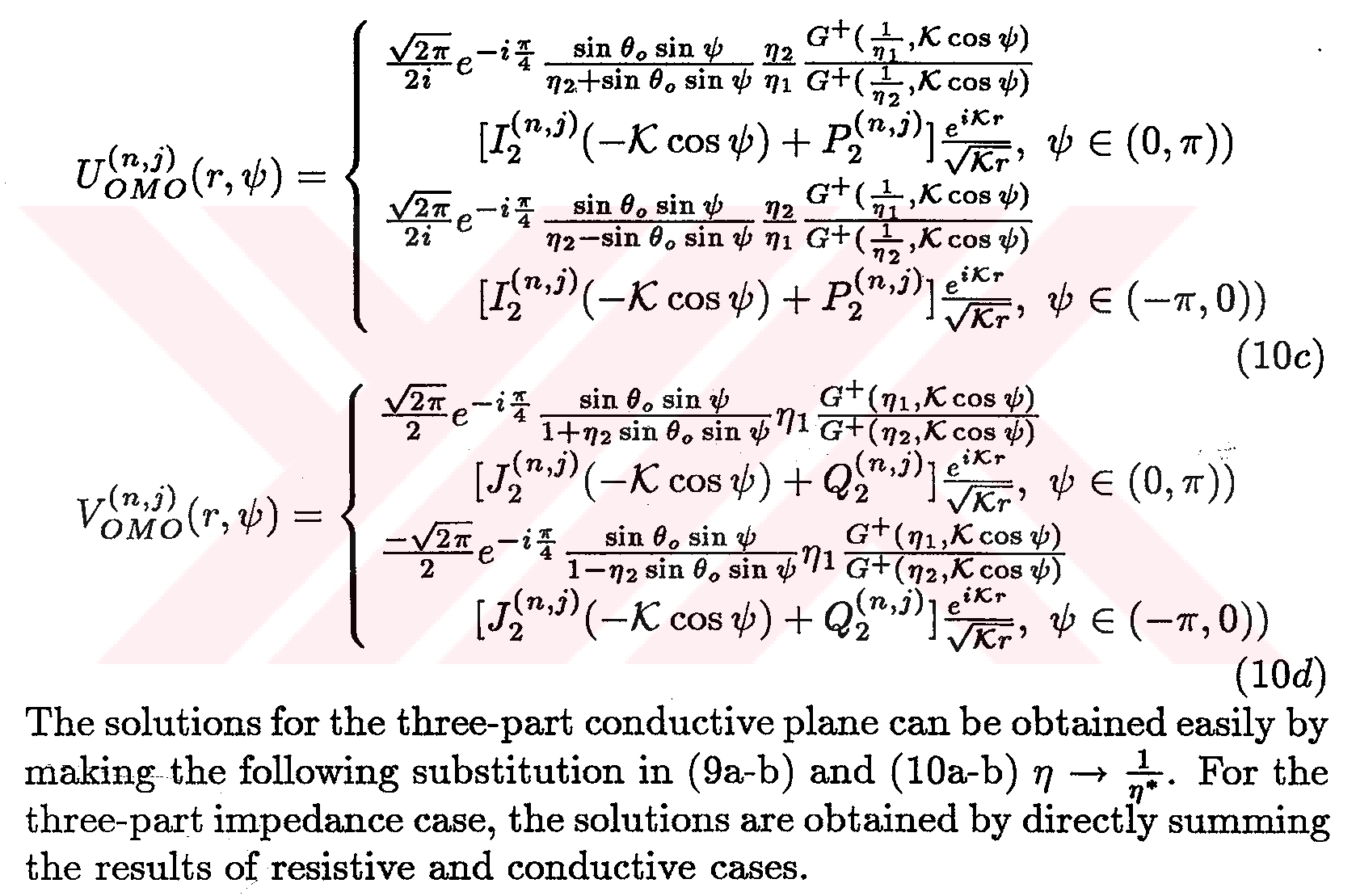 Eğik geliş halinde düzlemsel dalganın üç parçalı rezistif ve kondüktif düzlemden kırınımı — Figure 1