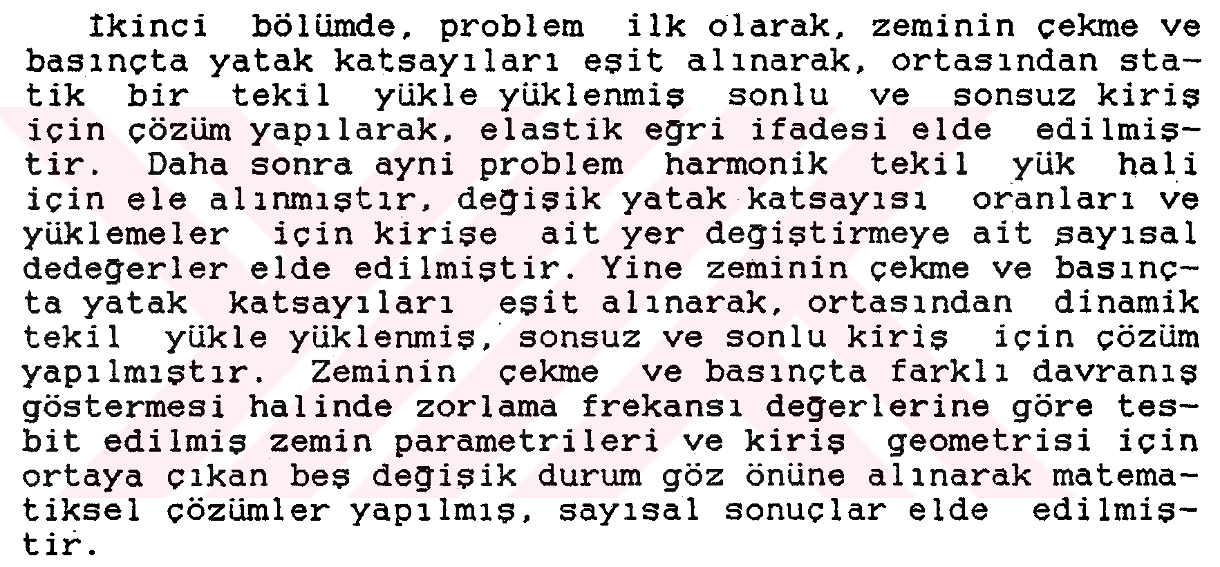 Elastik zemin üzerine oturan kirişler — Figure 2