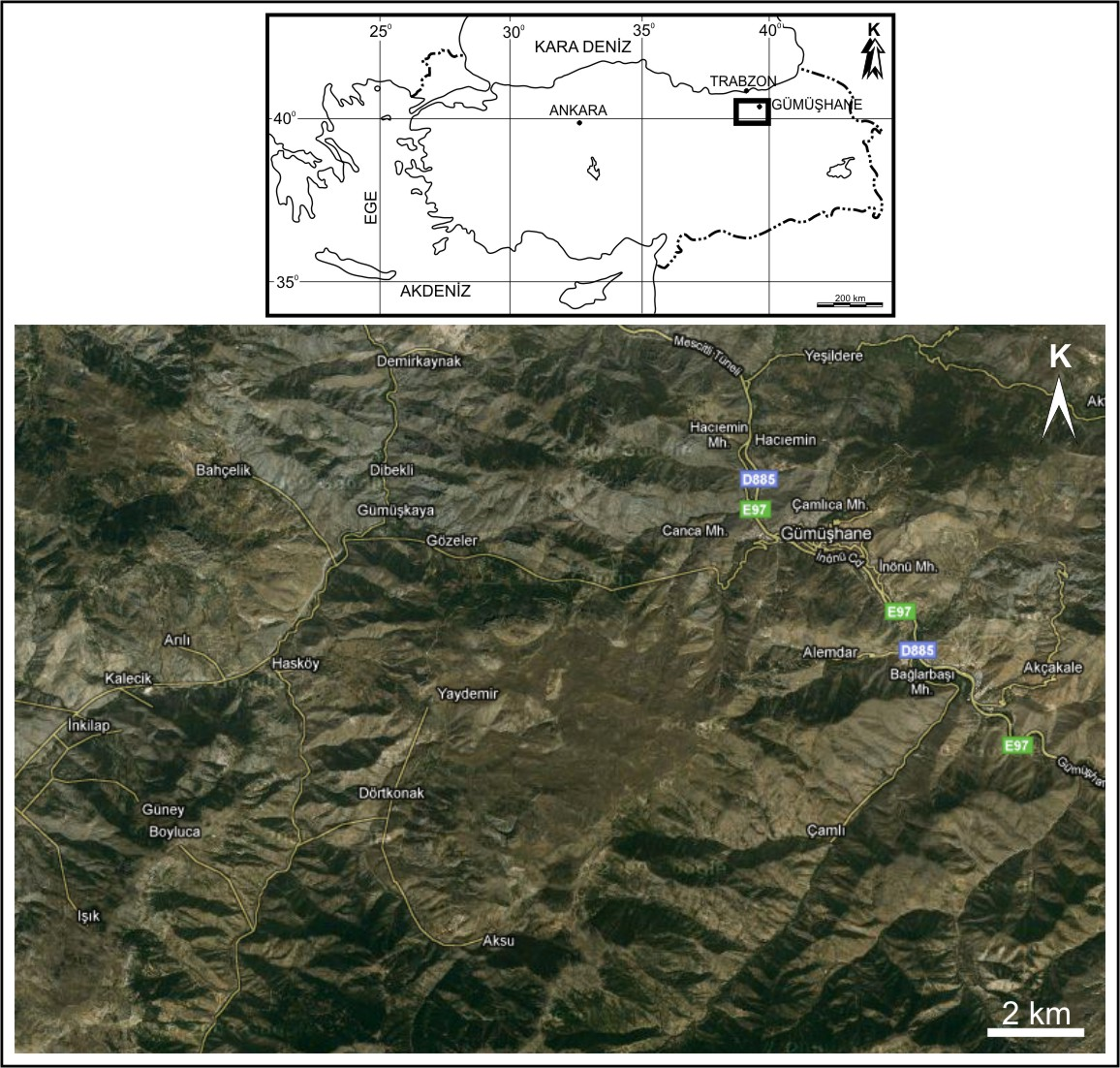 Eski Gümüşhane yöresinin jeolojisi ve Şenköy formasyonu (Erken-Orta Jura) içerisindeki kumtaşlarının petrografik ve jeokimyasal incelemesi — Figure 2