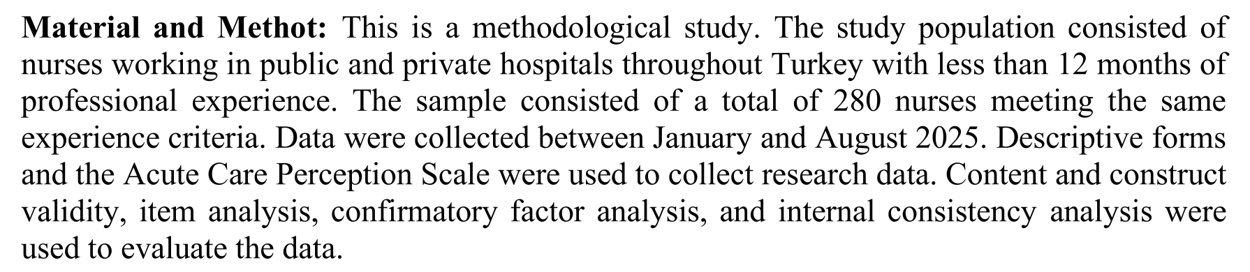 EVALUATION OF THE PSYCHOMETRIC FIT OF THE TURKISH VERSION OF THE PERCEPTION OF CARE IN ACUTE SITUATIONS SCALE — Figure 5