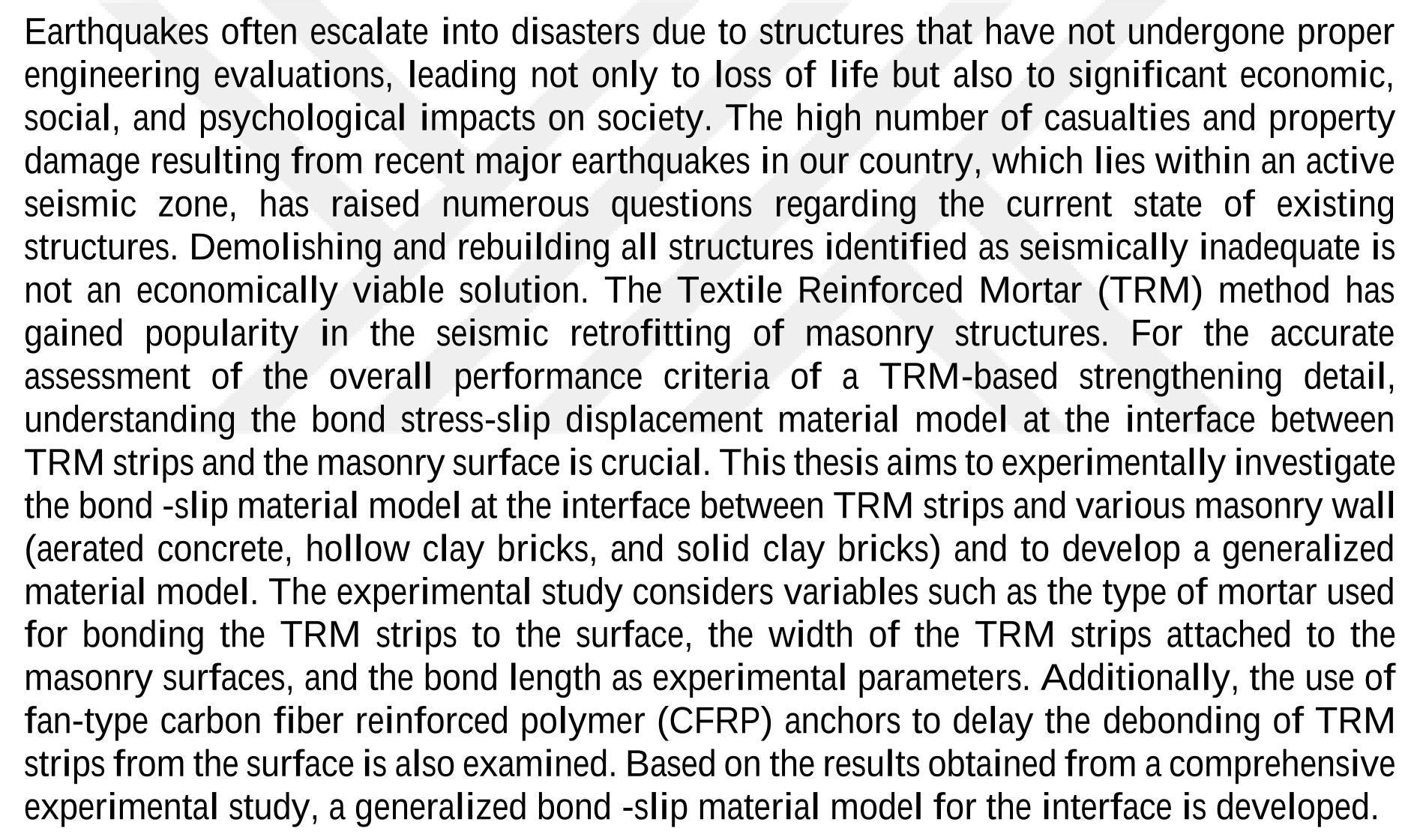 Experimental development of the interfacial bond-slip model between textile reinforced mortar strips and masonry walls — Şekil 4