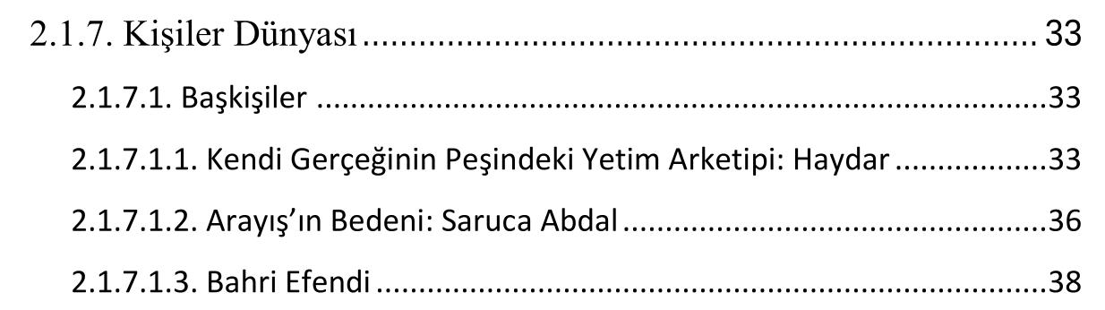 Gürsel Korat'ın romanlarında yapı ve izlek — Figure 4