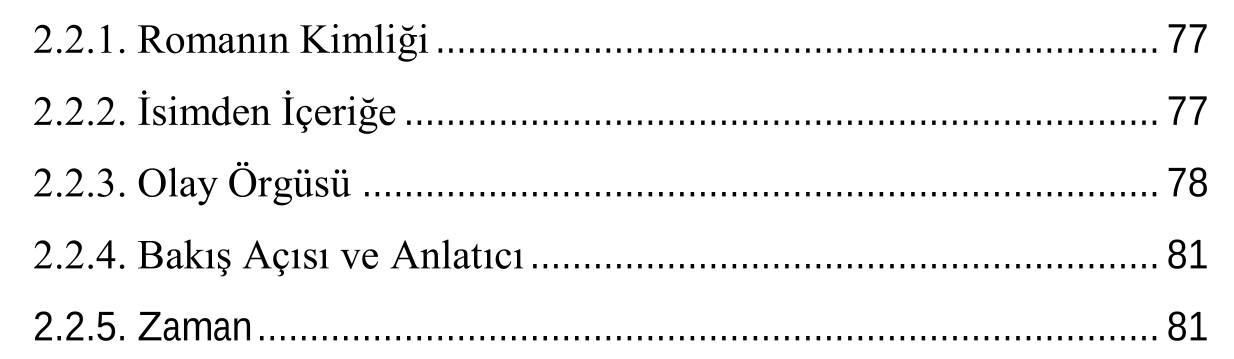Gürsel Korat'ın romanlarında yapı ve izlek — Figure 6
