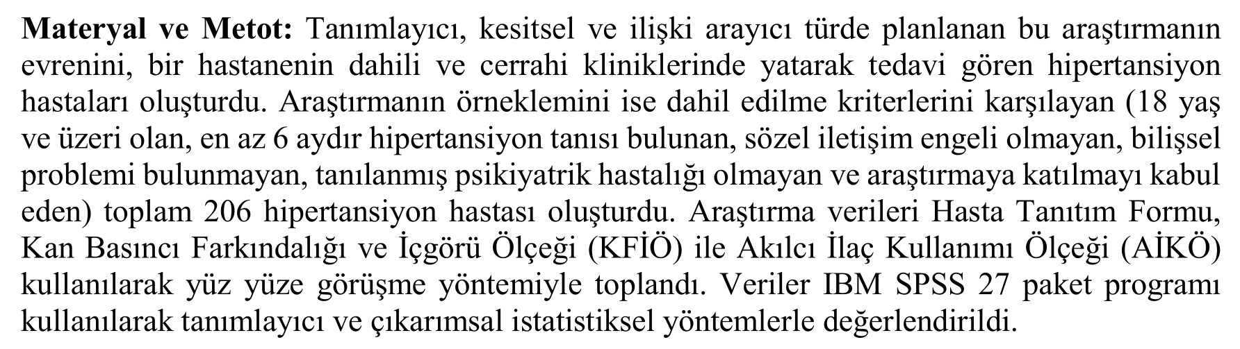 Hipertansiyon hastalığı olan bireylerde kan basıncı farkındalığı, içgörü durumu ve akılcı ilaç kullanımın incelenmesi — Şekil 3
