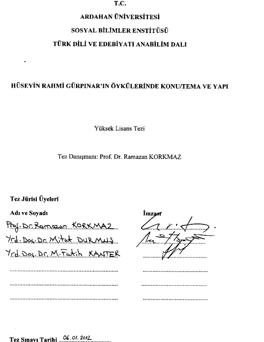 Hüseyin Rahmi Gürpınar'ın öykülerinde konu/tema ve yapı — Figure 3