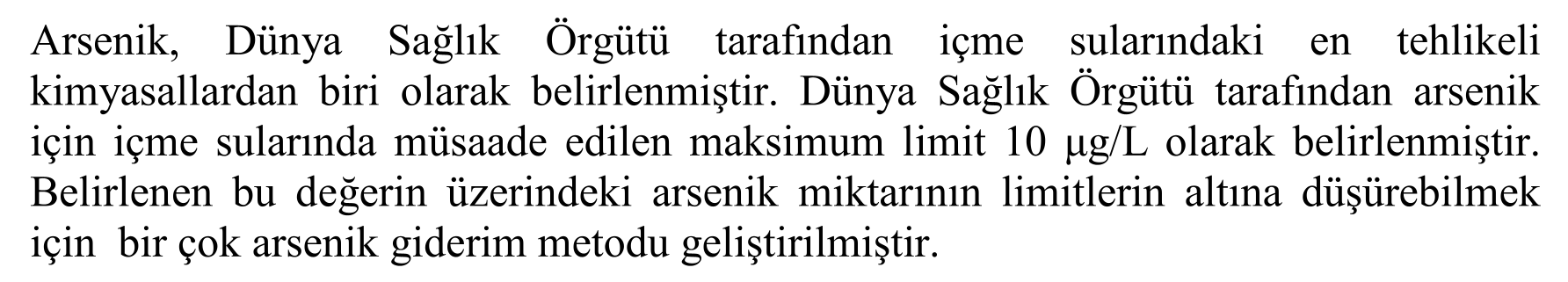 İÇME SULARINDAN ARSENİK GİDERİMİ — Figure 1