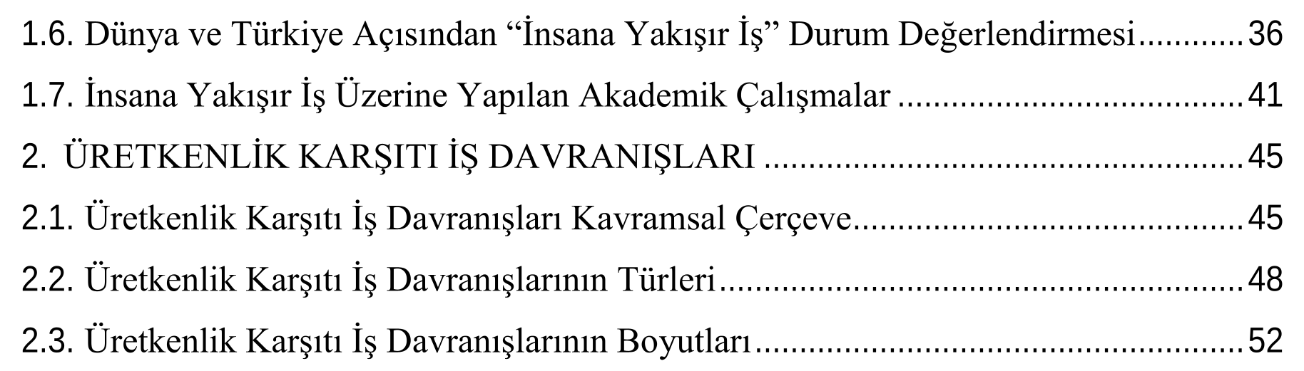 A study examining the relationship between decent work and unproductive work behaviors — Şekil 2