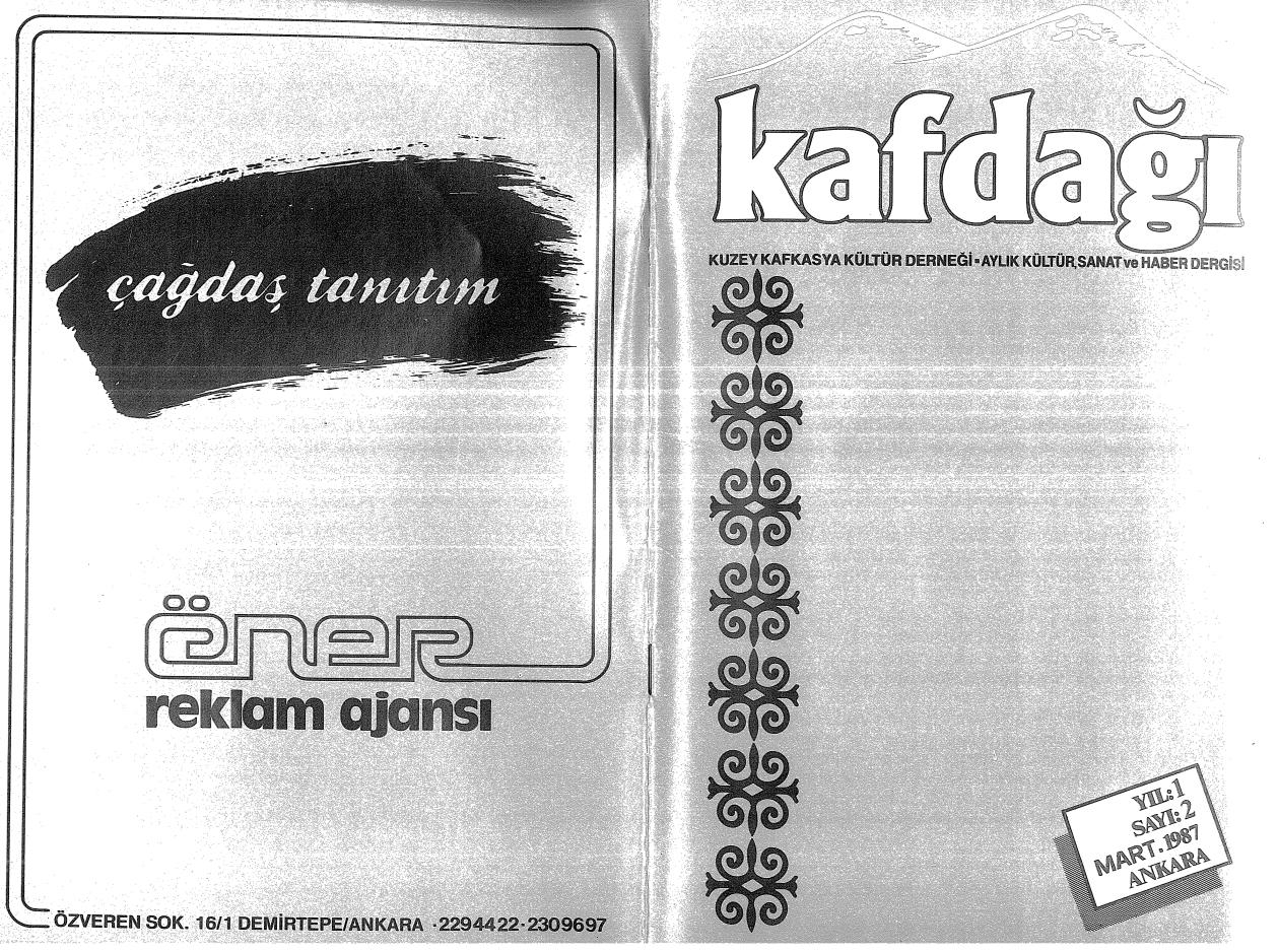 An analysis of Kafdağı magazine in terms of Caucasian history and culture — Şekil 3