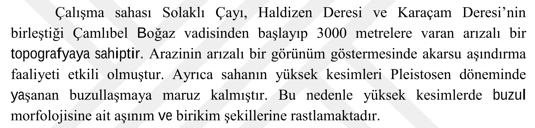 Karaçam deresi havzasının (Trabzon) uygulamalı jeomorfolojisi — Figure 3