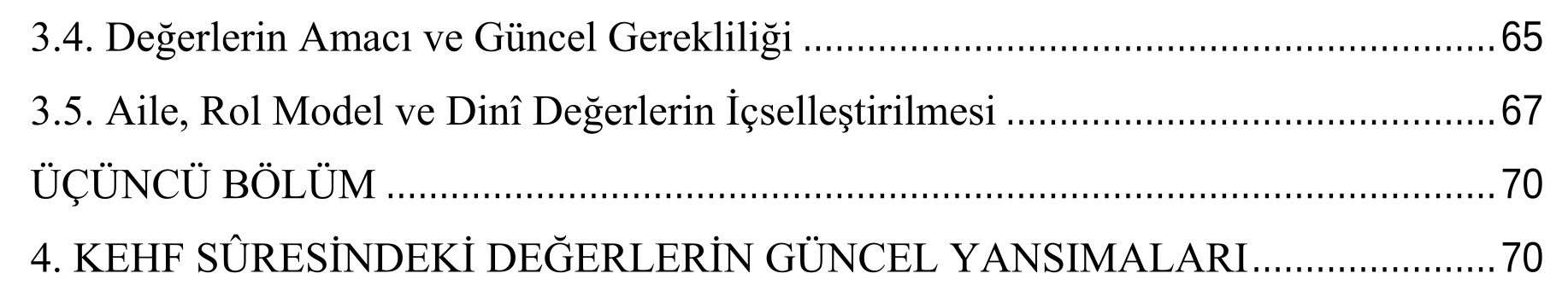 KEHF SÛRESİ VE SÛREDEKİ DEĞERLERİN GÜNCEL YANSIMALARI — Figure 1