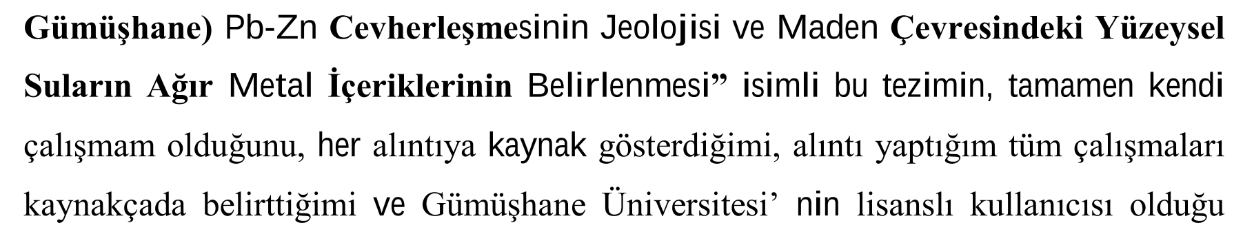 Kırkpavli (Süleymaniye- Gümüşhane) Pb-Zn cevherleşmesinin jeolojisi ve maden çevresindeki yüzeysel suların ağır metal içeriklerinin belirlenmesi — Figure 3