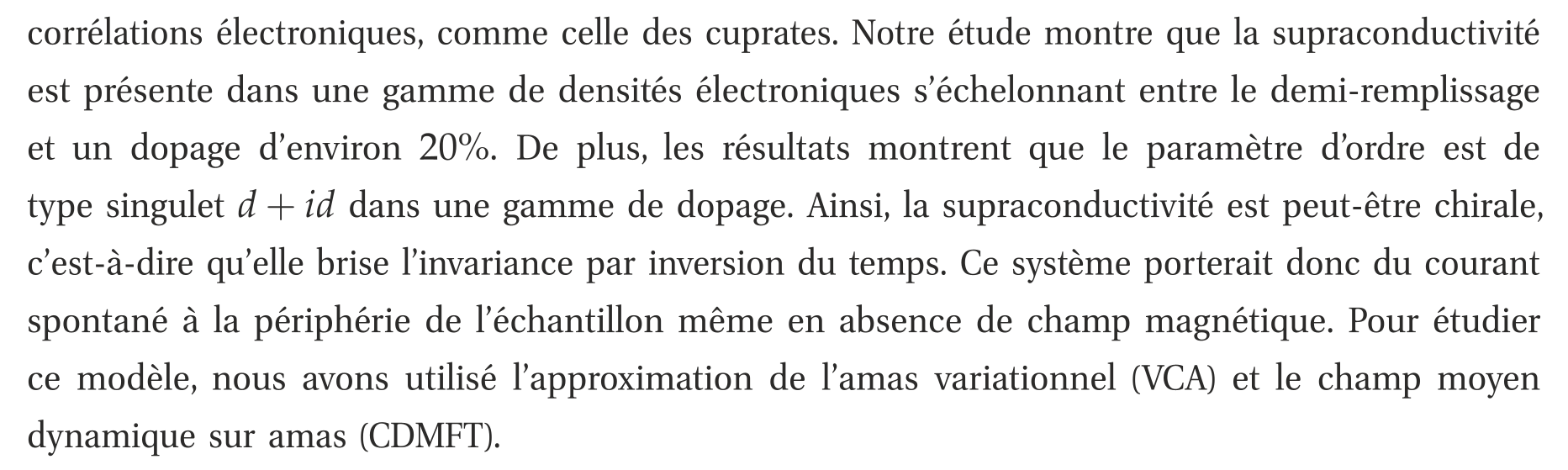 Méthodes d'amas quantiques dans l'étude des modèles de Hubbard — Şekil 4
