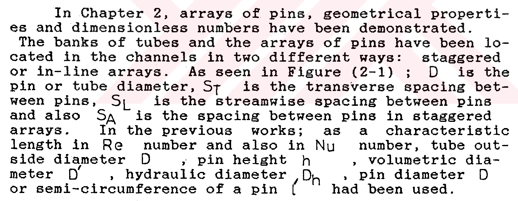Convection heat transfer in pin-fin surfaces — Figure 1