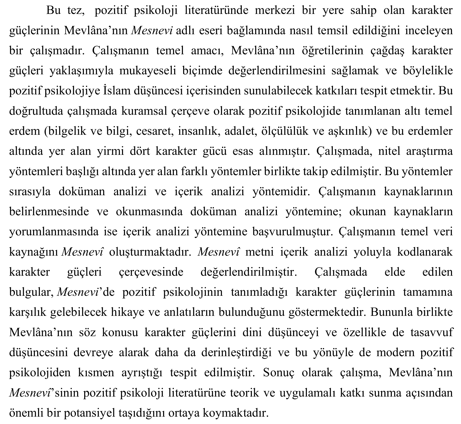 Pozitif Psikoloji Bağlamında Bazı Mesnevi Hikayelerinde Karakter Güçleri — Figure 2