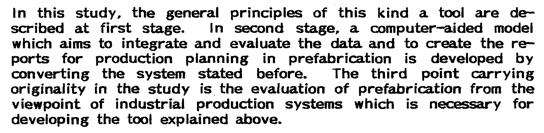 A Computer-aided integrated data flow and evaluation model for production planning in prefabricated building systems — Şekil 3
