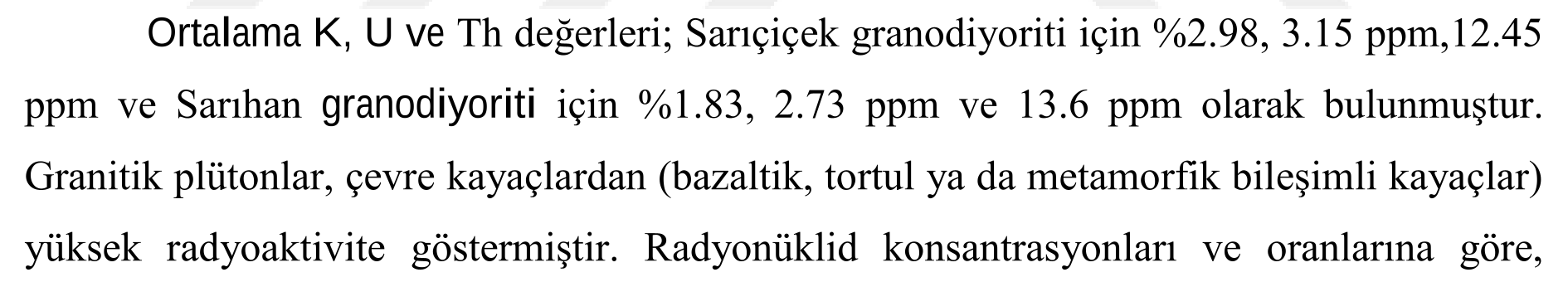 Sarıçiçek ve sarıhan granodiyoritlerinin yerinde gama-ışını spektrometresi ve manyetik suseptibilite yöntemleriyle incelenmesi — Figure 2