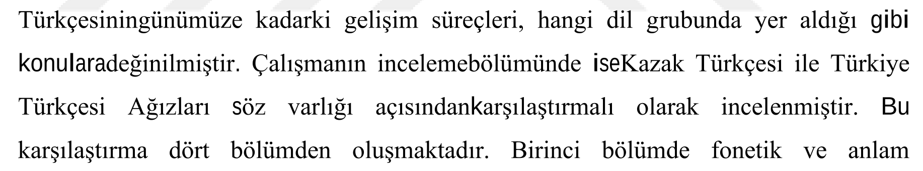 Söz varlığı açısından Kazak Türkçesi ile Türkiye Türkçesi ağızlarının karşılaştırılması — Şekil 1
