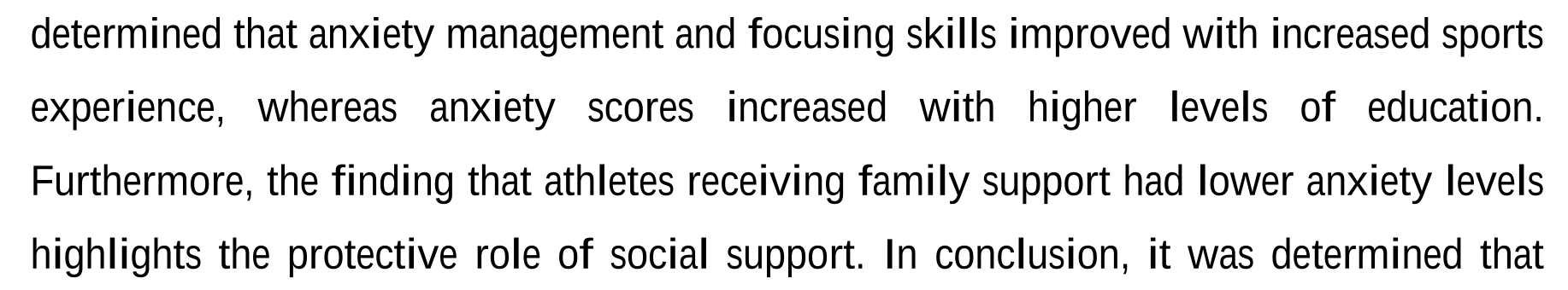 Investigation of ruminative thinking and sport-specific anxiety levels in athletes — Şekil 4