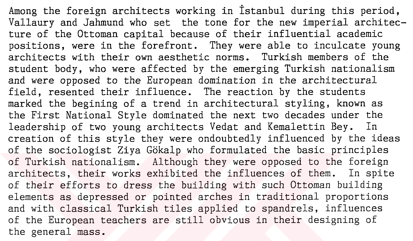 Foreign architects within the context of Turkish architecture — Figure 1