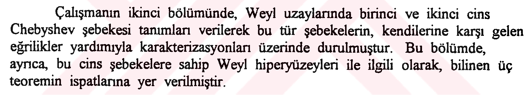 Weyl hiperyüzeylerinde Chebyshev şebekeleri — Figure 4