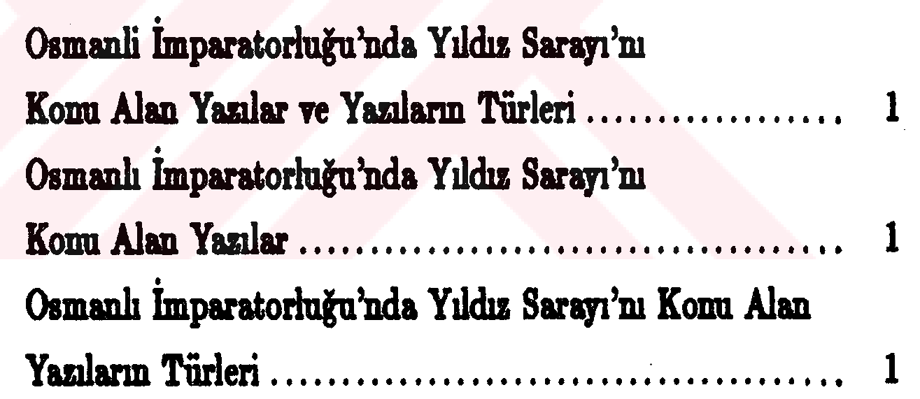Yıldız Sarayı üzerine yapılan çalışmaların değerlendirilmesi — Şekil 5
