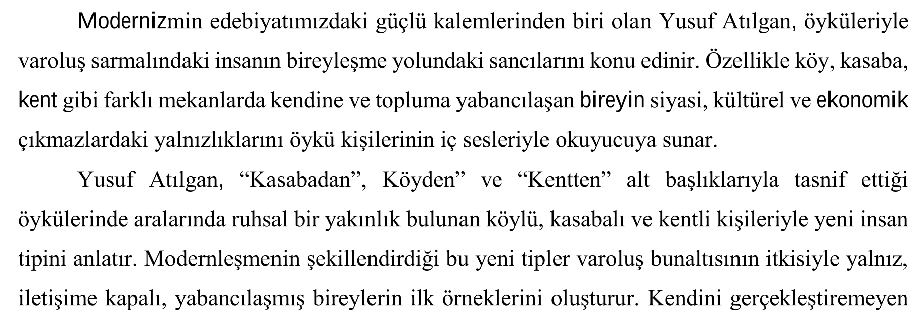 Yusuf Atılgan'ın öykülerinde yapı ve izlek — Figure 3